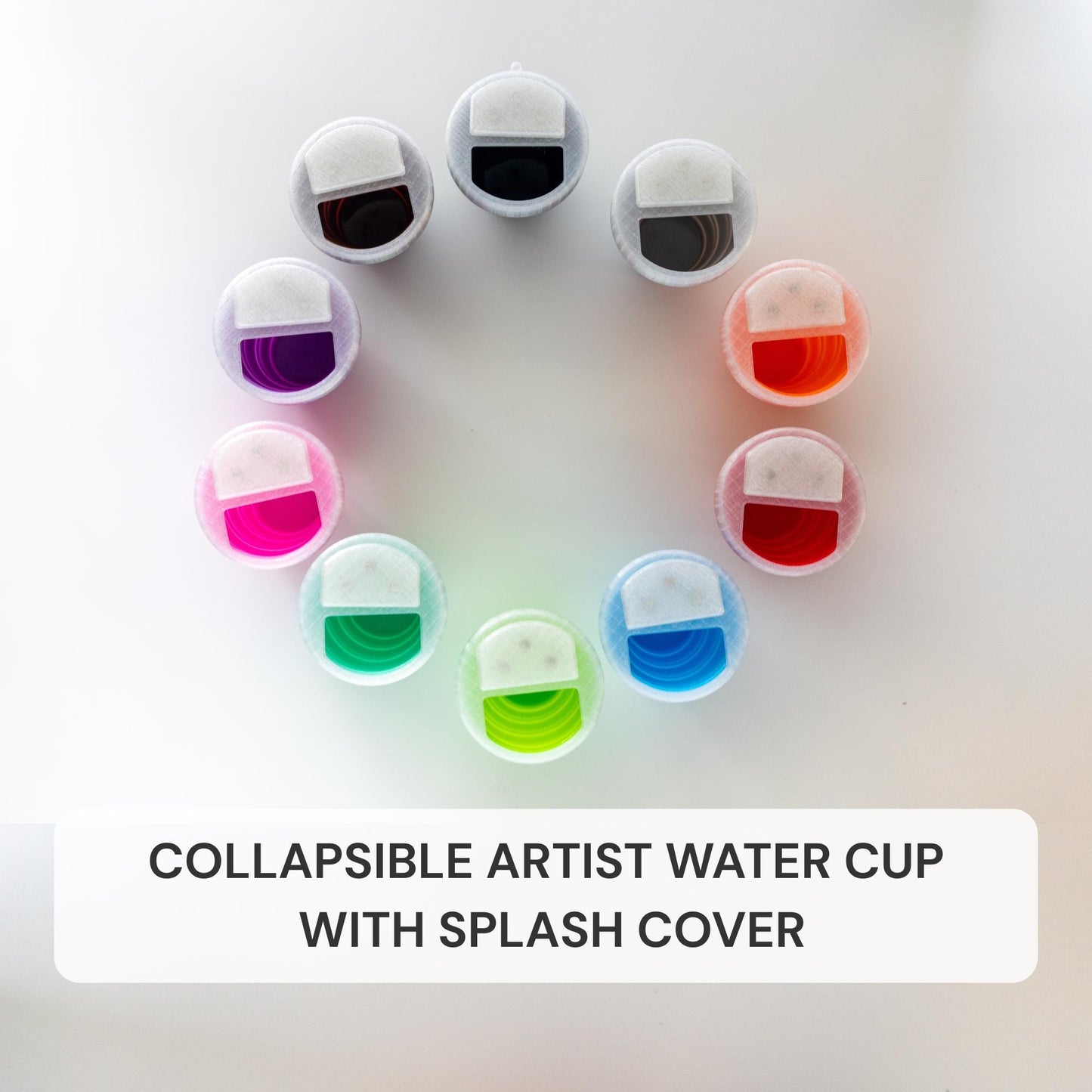 Collapsible  Water Cup with Splash Cover